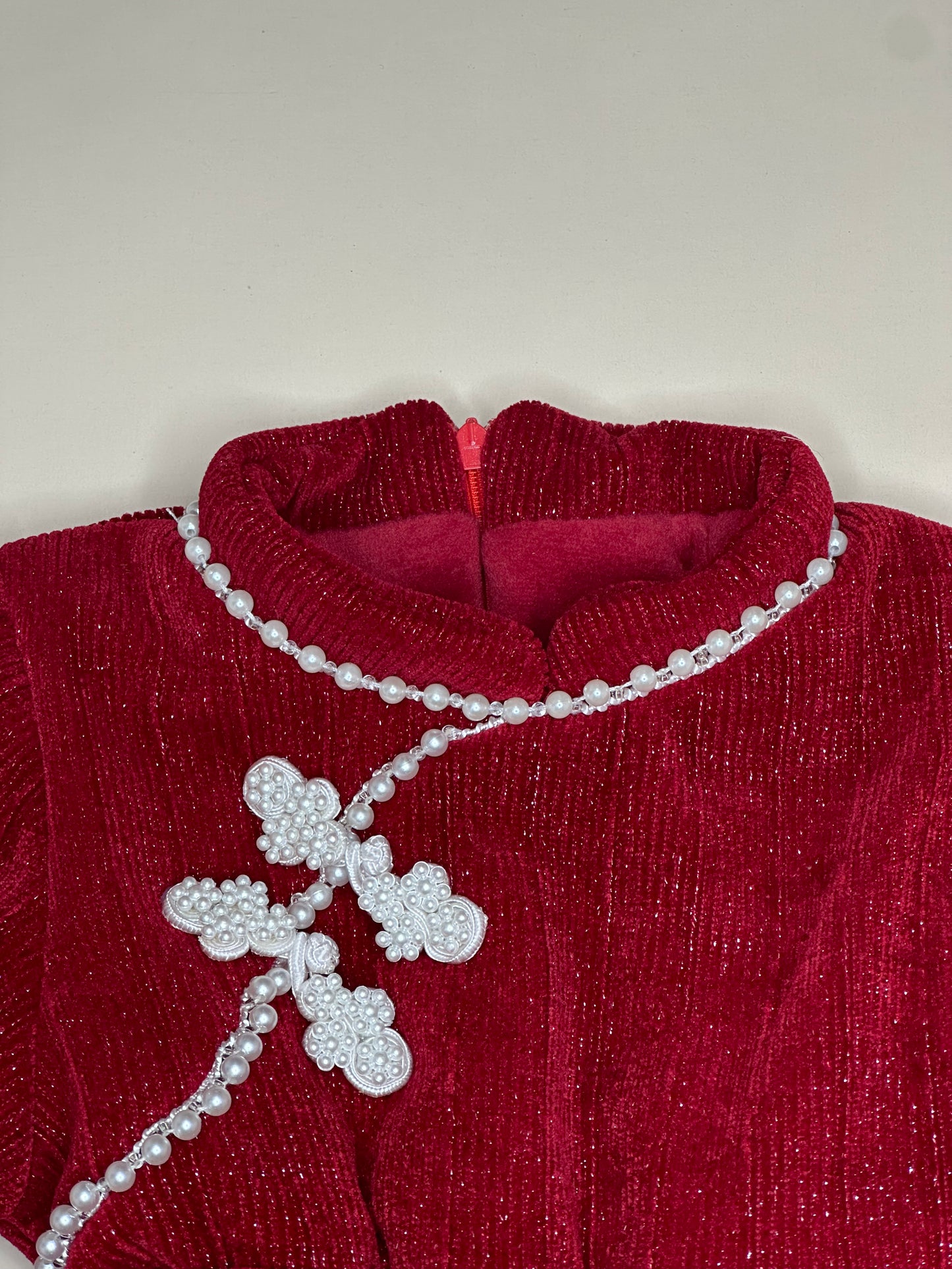 PRE-ORDER Zoey's Pearl Red Dress