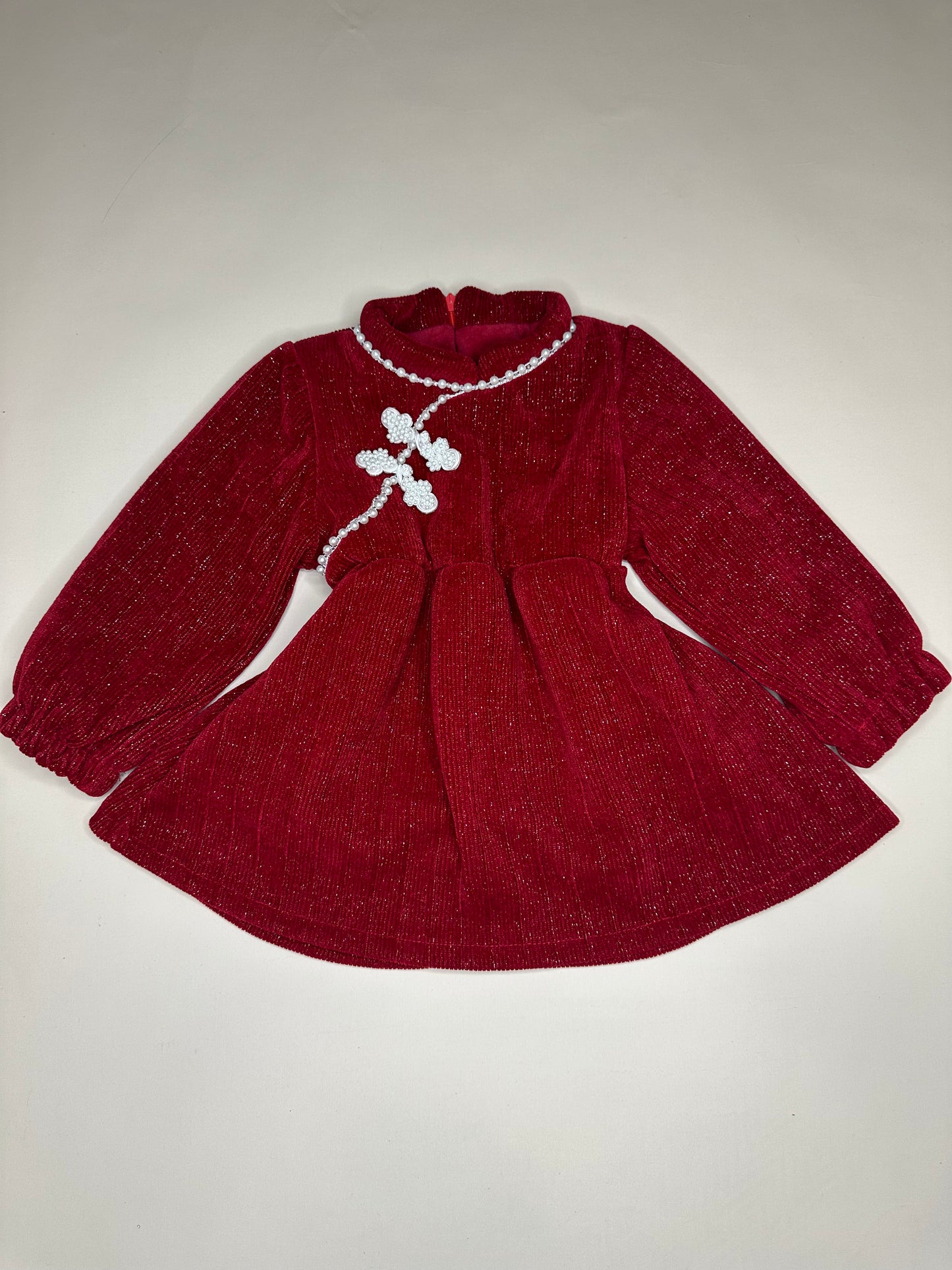 PRE-ORDER Zoey's Pearl Red Dress